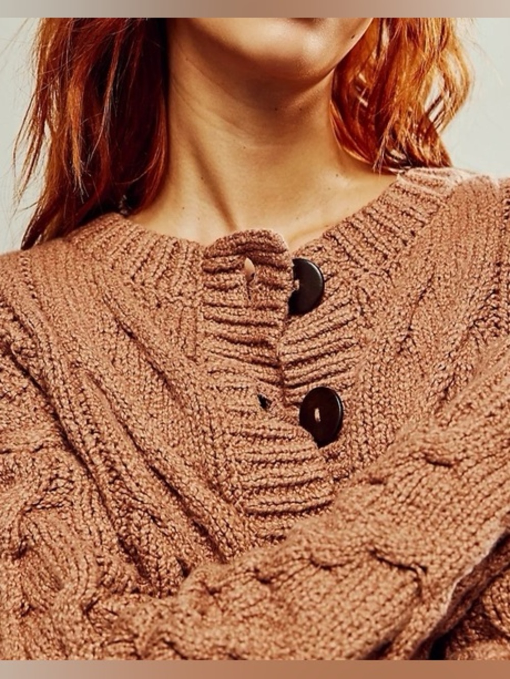 Free People Bonfire Cable Knit Cardigan Women's Sweater - Size Small